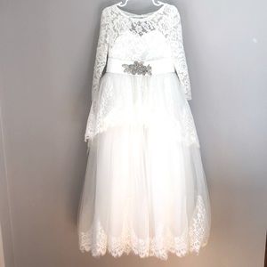 Flower girl dress | size 6-7 yrs | white